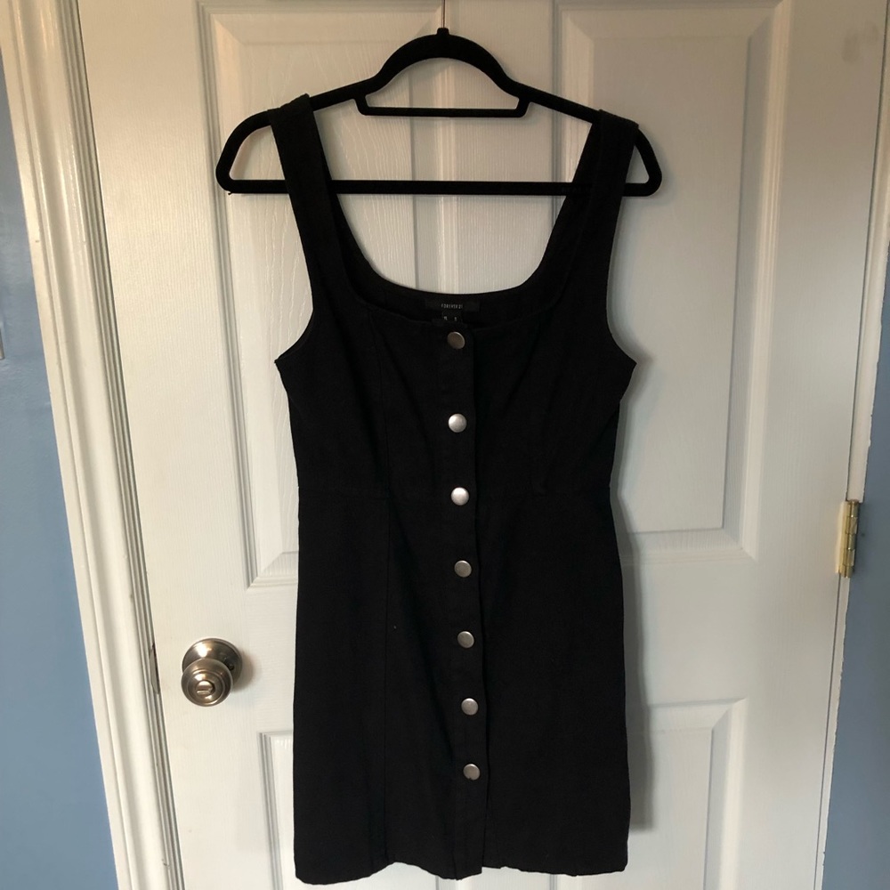 Forever 21 Black Button Up Jumper